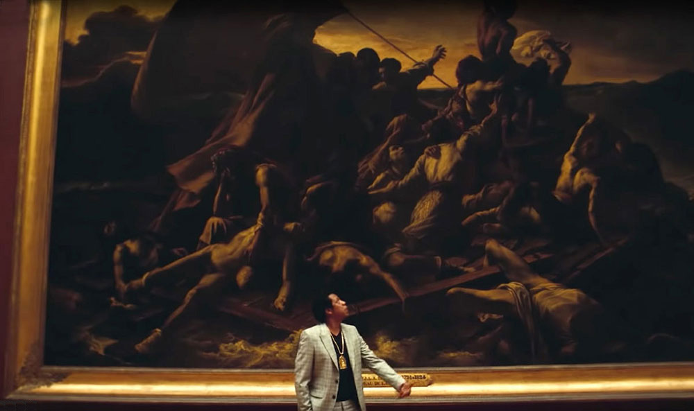 Jay-Z devant le Radeau de la Méduse